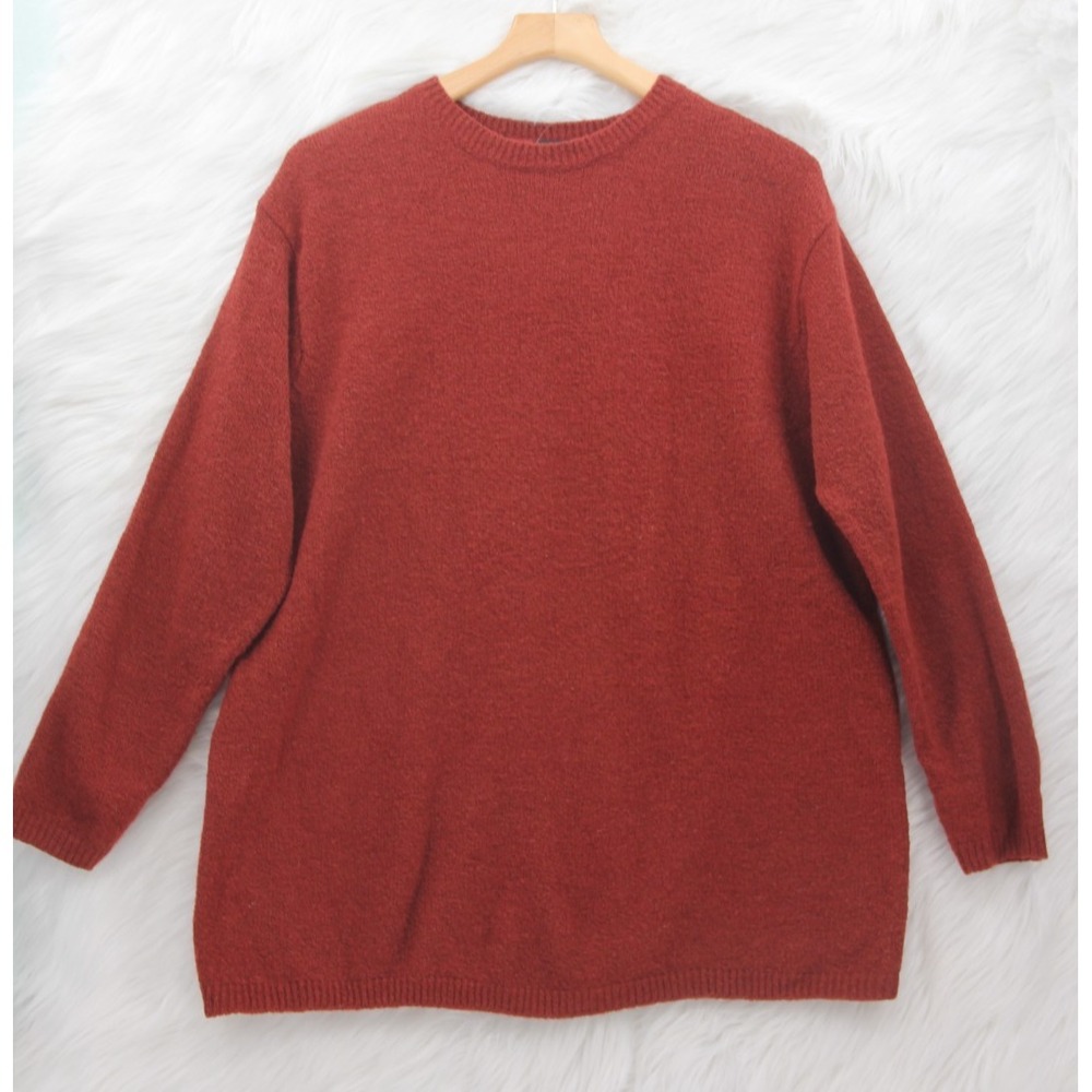 Vintage Limited Wool Orange Crewneck Pullover Sweater M Heritage Grandpacore